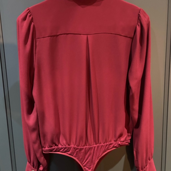 Burgundy bodysuit blouse - Picture 4 of 4